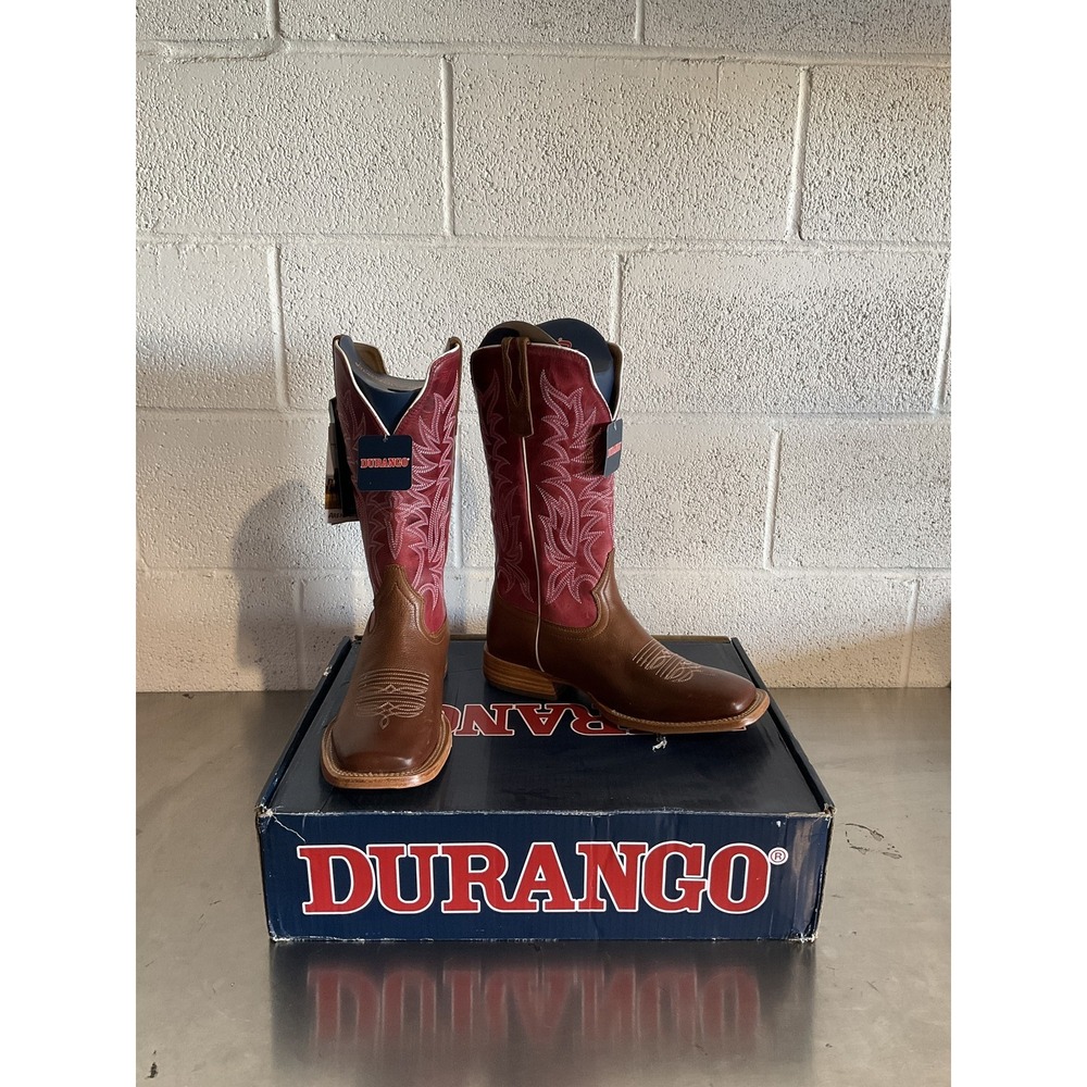 Durango Arena Pro Elite Women's Western Boot Pecan Strawberry Size 10 Square Toe
